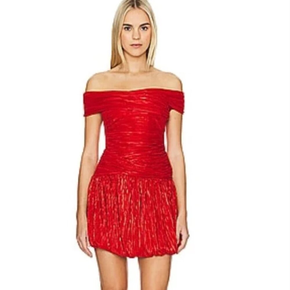 Sabina Musayev Bubble hem mini dress